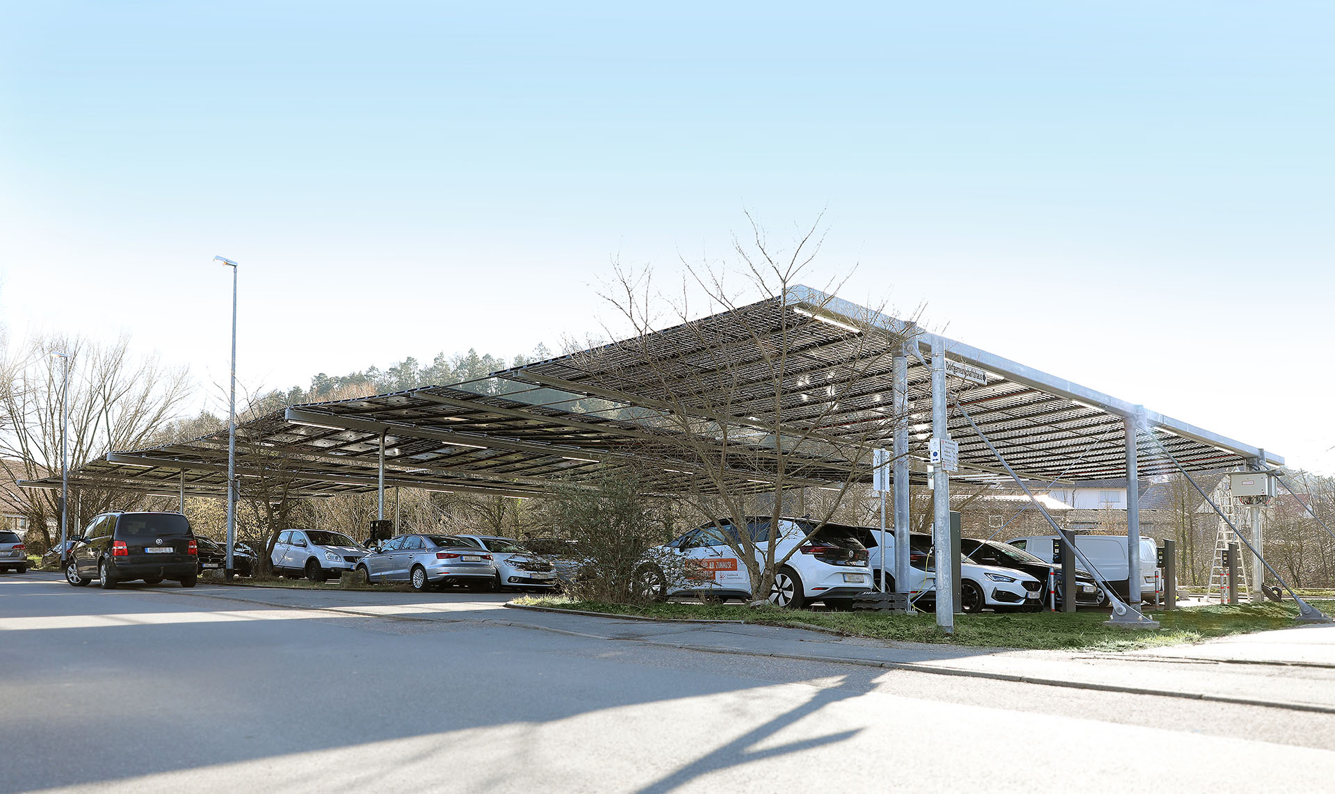 Stadtwerke Tauberfranken, Bad Mergentheim, PV Parkplatzüberdachung