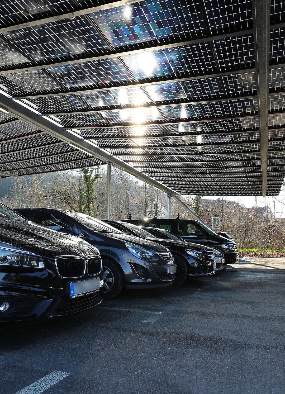 Stadtwerke Tauberfranken, Bad Mergentheim, PV Parkplatzüberdachung