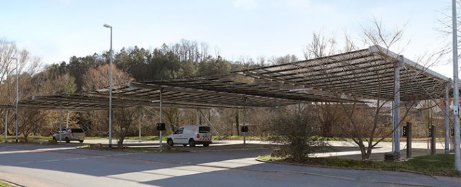 Stadtwerke Tauberfranken, Bad Mergentheim, PV Parkplatzüberdachung