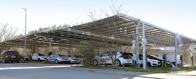 Stadtwerke Tauberfranken, Bad Mergentheim, PV Parkplatzüberdachung